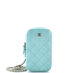 Chanel Zip Around Phone Case With Chain #238529C17B